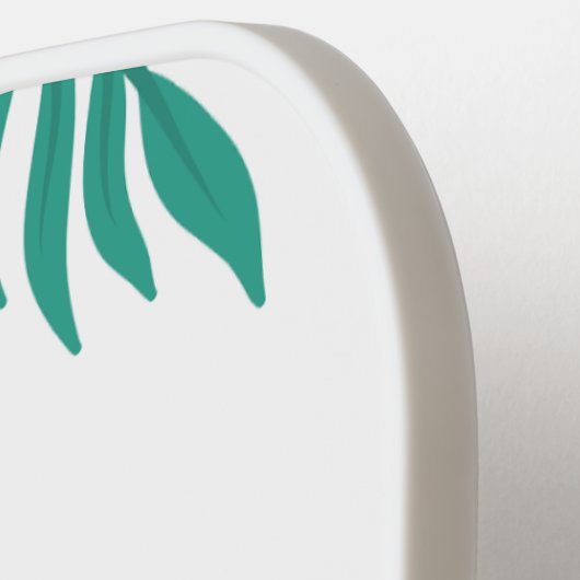 Personalized Floral Tropical Design Custom Initial Pickleball Schläger (Linke Seite)