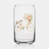 Personalized Floral Vintage Bike Dosenglas (Vorderseite)