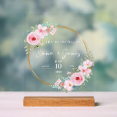 Personalized Floral Wedding Acrylic Sign Acrylschild (Neutral)