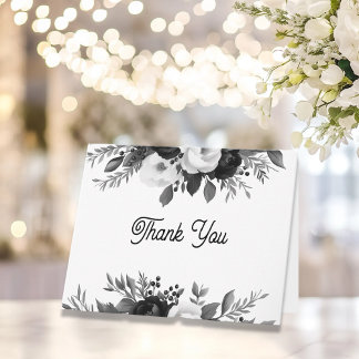 Personalized Floral Wedding Thank You Notes Dankeskarte