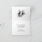 Personalized Floral Wedding Thank You Notes Dankeskarte (Innenseite)
