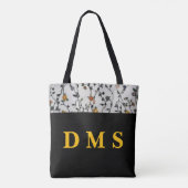 Personalized Flower Vine Tote Bag Tasche (Rückseite)