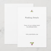 Personalized Folk Floral Wedding Details Begleitkarte (Vorne/Hinten)
