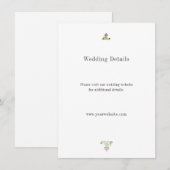 Personalized Folk Floral Wedding Details Begleitkarte (Vorne/Hinten)