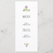 Personalized Folk Floral Wedding Menu Card Menükarte (Vorderseite)