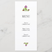 Personalized Folk Floral Wedding Menu Card Menükarte (Vorderseite)