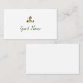 Personalized Folk Floral Wedding Place Card Platzkarte (Vorne/Hinten)
