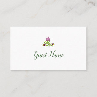 Personalized Folk Floral Wedding Place Card Platzkarte
