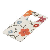 Personalized Folk Scandi Boho Vintage Floral  Geldbeutel Flaschenöffner (Rückseite Schrägansicht)