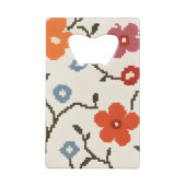 Personalized Folk Scandi Boho Vintage Floral  Geldbeutel Flaschenöffner (Rückseite)