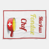 Personalized Fondue Chef Geschirrtuch (Horizontal)