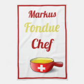 Personalized Fondue Chef Geschirrtuch (Vertikal)