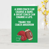 Personalized Football Coach Card From Team Players Karte (Gelbe Blume)