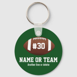 Personalized Football Design Name, Number, Team Schlüsselanhänger