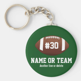 Personalized Football Design Name, Number, Team Schlüsselanhänger