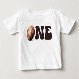 Personalized Football First Year Down Birthday Baby T-shirt