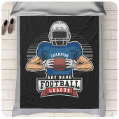 Personalized Football League Player Team Champ Fleecedecke