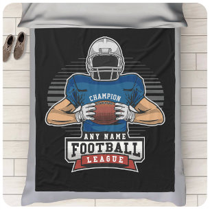 Personalized Football League Player Team Champ Fleecedecke