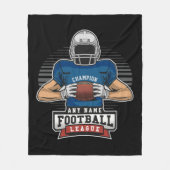 Personalized Football League Player Team Champ Fleecedecke (Vorderseite)