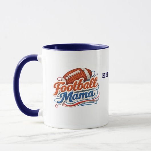 Personalized Football Mom Mug with Photo Tasse (Links)