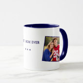Personalized Football Mom Mug with Photo Tasse (VorderseiteRechts)
