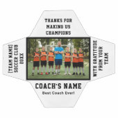 Personalized Football Team Coach with Photo Text Fußball (Flach)