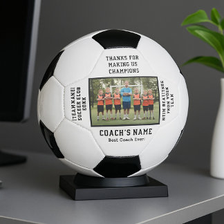 Personalized Football Team Coach with Photo Text Fußball