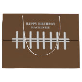 Personalized Football Themed Große Geschenktüte (Vorderseite)