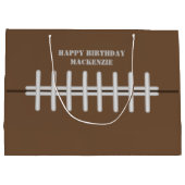 Personalized Football Themed Große Geschenktüte (Rückseite)
