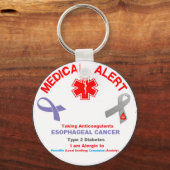 Personalized For Robert Medical Alert Keychain Schlüsselanhänger (Vorderseite)