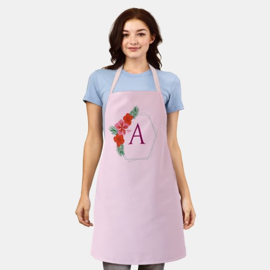 Personalized for Women Custom Family Cooking Pink Schürze (Getragen)