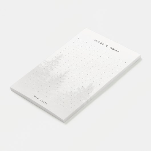 Personalized Forest Dot Grid Post-it Klebezettel (angewinkelt)