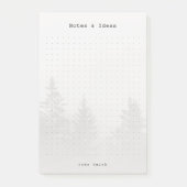 Personalized Forest Dot Grid Post-it Klebezettel (Vorderseite)