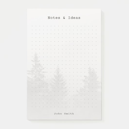 Personalized Forest Dot Grid Post-it Klebezettel (Vorderseite)