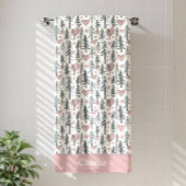 Personalized Forest Tree Kids Badehandtuch