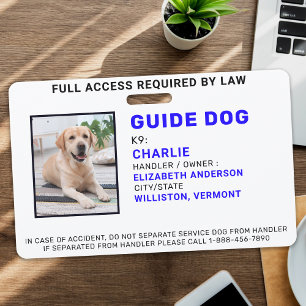 Personalized Foto Guide Dog Service Dog Ausweis