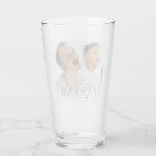 Personalized Foto Pawpaw Glas (Rückseite)