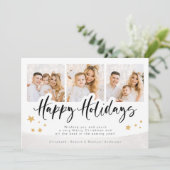 Personalized Foto von Happy Holidays Christmas Karte (Stehend Vorderseite)