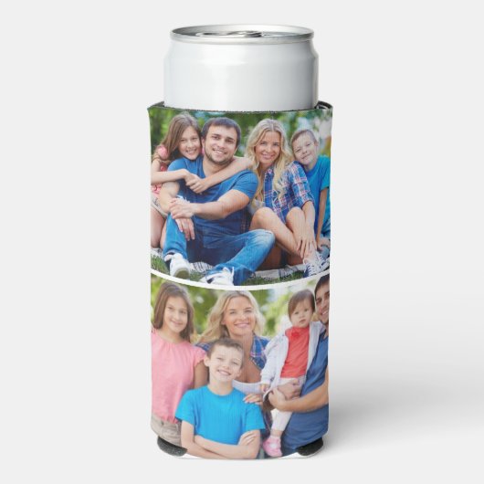 Personalized Four Photo Can Cooler Selters Dosenkühler (Seltzer Rückseite)