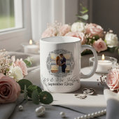 Personalized frame newlyweds mug kaffeetasse