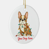 Personalized French Bulldog Christmas Ornament (Rechts)