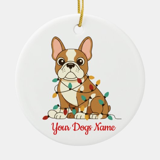 Personalized French Bulldog Christmas Ornament (Vorne)