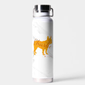 Personalized French Bulldog Pastel  - Frenchie Trinkflasche (Rückseite)