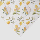 Personalized French Country Lemon Pattern Monogram Seidenpapier (Detail)