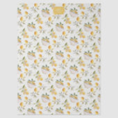 Personalized French Country Lemon Pattern Monogram Seidenpapier (Vorderseite)