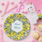 Personalized French Lemon   Pappteller (Party)