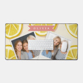 Personalized Fresh Lemon Slice Pattern Bright Schreibtischunterlage (Tastatur & Maus)