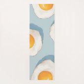 Personalized Fried Egg Pattern Fun Blue Funny Yogamatte (Rückseite)
