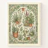 Personalized Frog Herb Cottage Garden Notebook  Notizblock (Rückseite)