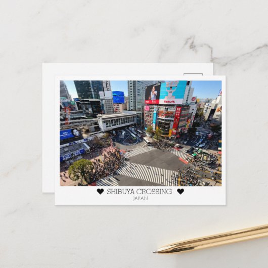 Personalized, From SHIBUYA CROSSING  with Love Postkarte (Vorderseite/Rückseite Beispiel)